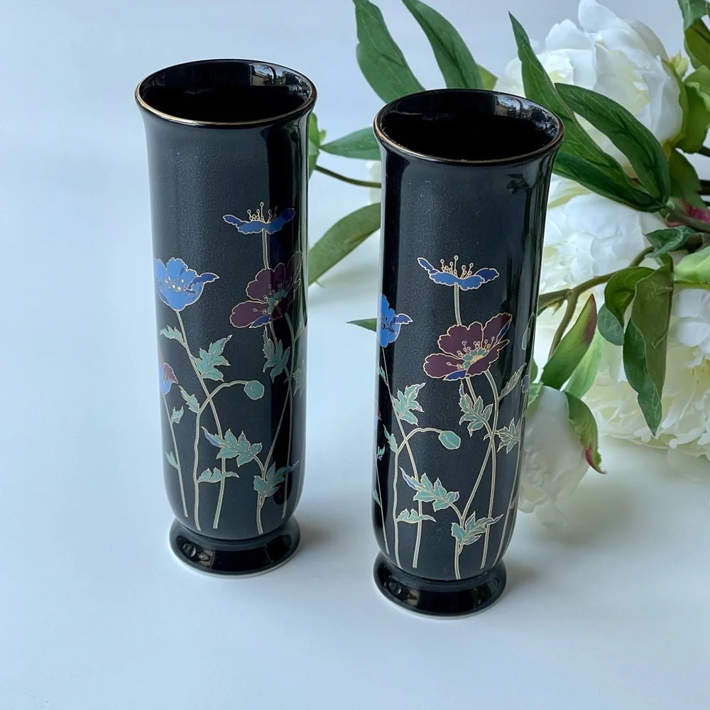 VTG Set Of 2 Japan Small Vases